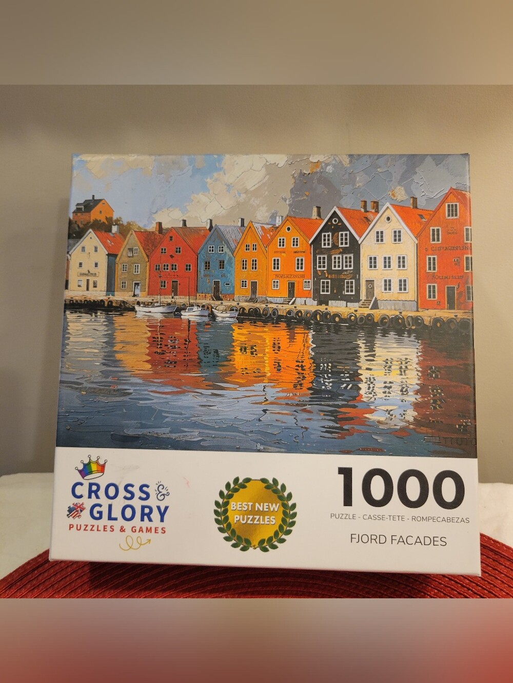 🧩EUC~ CROSS GLORY PUZZLE- Fjord Facades 1000- Pc.